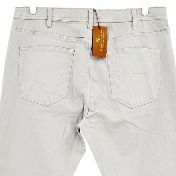 Elliot Mulryan Men's Stretch Flat Front Straight Leg Grey Chino Pants 38x32 NWT - Picture 4 of 12